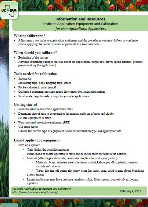 Book cover image for: Pesticide Application Equipment and Calibration for Non-Agricultural Applicators